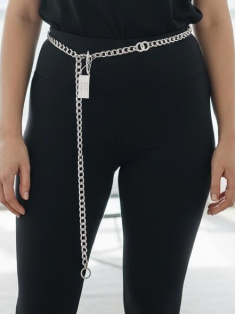 Dillard's Silver tone Chain Waist Belt Size S/M New